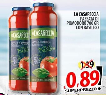 LA CASARECCIA PASSATA DI POMODORO 700 GR CON BASILICO