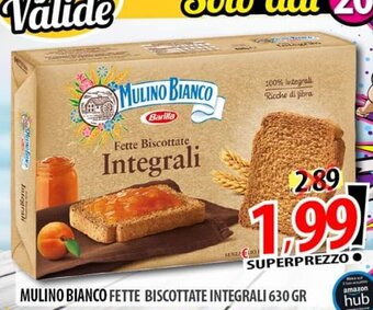 Il Genio Supermercato MULINO BIANCO FETTE BISCOTTATE INTEGRALI 630 GR offerta