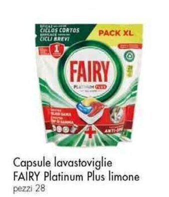Galassia Capsule lavastoviglie FAIRY Platinum Plus limone pezzi 28 offerta