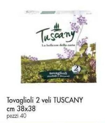 Galassia Tovaglioli 2 veli TUSCANY cm 38x38 pezzi 40 offerta