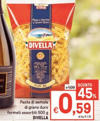 Iper La Grande Pasta di semola di grano duro formati assortiti 500 g DIVELLA offerta