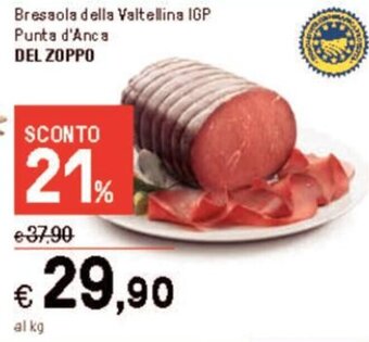 Bresaola della Valtellina IGP Punta d'Anca DEL ZOPPO