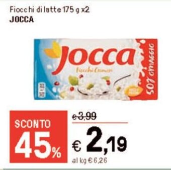 Iper La Grande Fiocchi di latte 175 g x2 JOCCA offerta