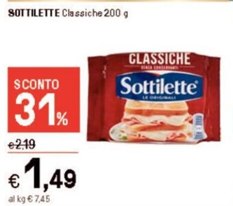 Iper La Grande Sottilette CLASSICHE 200 g offerta