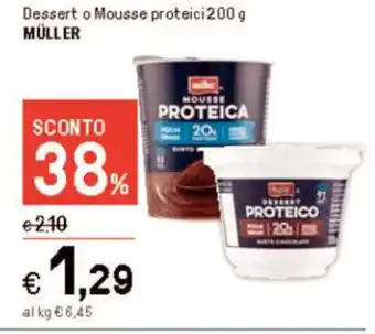 Iper La Grande Dessert o Mousse proteici 200 g MÜLLER offerta