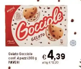 Iper La Grande Gelato Gocciole conf. 4 pezzi360 g PAVESI offerta
