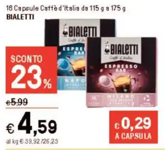 Iper La Grande 16 Capsule Caffè d'Italia da 115 g a 175 g BIALETTI offerta