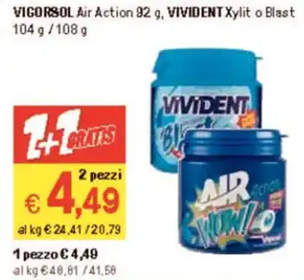 VIGORSOL Air Action 92 g, VIVIDENT Xylit o Blast 104 g/108 g