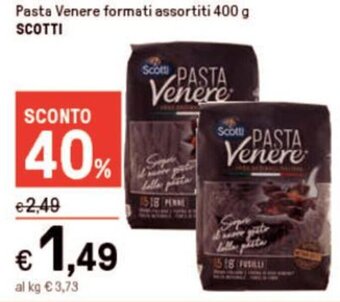 Iper La Grande Pasta Venere formati assortiti 400 g SCOTTI offerta