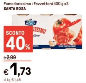 Iper La Grande Pomodorissimo i Pezzettoni 400 g x3 SANTA ROSA offerta