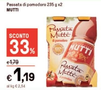 Iper La Grande Passata di pomodoro 235 g x2 MUTTI offerta