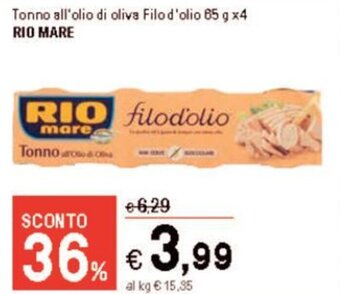 Tonno all'olio di oliva Filo d'olio 65 g x4 RIO MARE