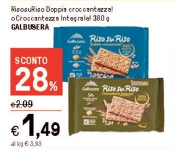 RisosuRiso Doppia croccantezza! o Croccantezza Integrale! 380 g GALBUSERA