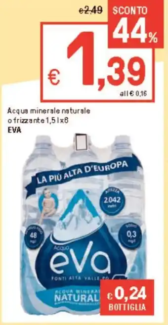 Iper La Grande Acqua minerale naturale o frizzante 1,51x6 eva offerta