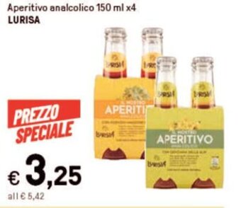 Iper La Grande Aperitivo analcolico 150 ml x4 LURISA offerta
