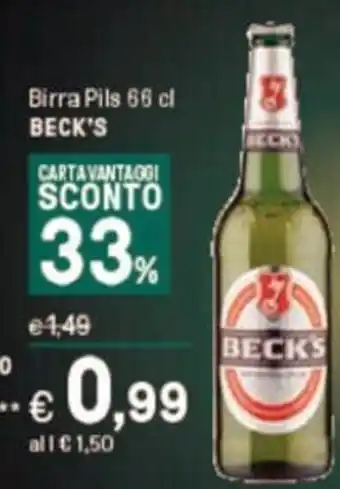 Iper La Grande Birra Pils 66 cl BECK'S offerta