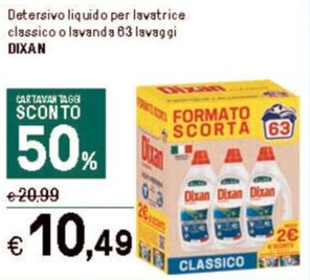 Iper La Grande Detersivo liquido per lavatrice classico o lavanda 63 lavaggi DIXAN offerta