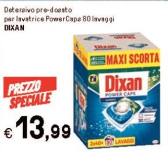 Iper La Grande Detersivo pre-dosato per lavatrice Power Caps 80 lavaggi DIXAN offerta