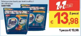 Iper La Grande Detersivo pre-dosato per lavatrice All in 1 DASH PODS offerta