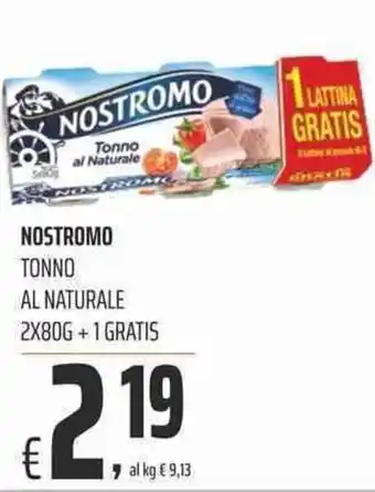 Coop Nostromo Al Naturale Tonno 2x80g + 1 Gratis offerta