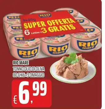 Coop Rio Mare Tonno Olio di Oliva 80gx6 + 3 Omaggio offerta