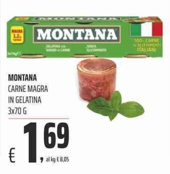 Coop Montana Carne Magra in Gelatina 3x70g offerta