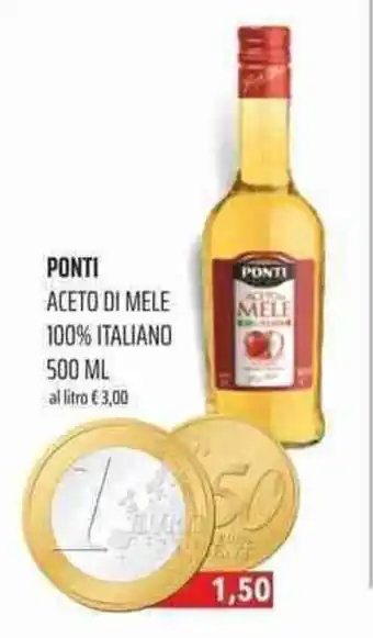 Coop Ponti Aceto di Mele 100% Italiano 500ml offerta