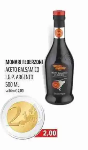 Coop Monari Federzoni Aceto Balsamico I.G.P. Argento 500ml offerta