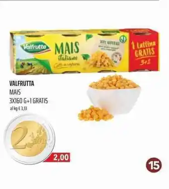Coop Valfrutta Mais 3x160g + 1 Gratis offerta