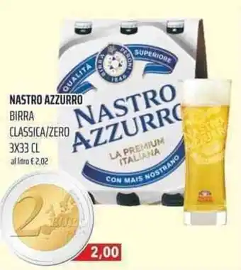 Coop Nastro Azzurro Birra 3x33cl offerta