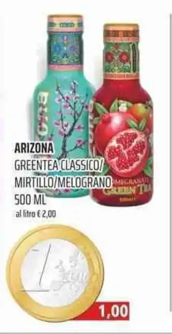 Coop Arizona Greentea Classico/Mirtillo/Melograno 500ml offerta