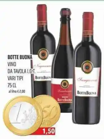 Coop Botte Buona Vino da Tavola I.G.T. 75cl offerta