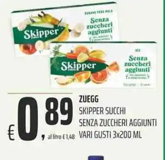 Coop Zuegg Skipper Succhi 3x200ml offerta