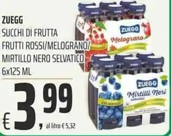 Coop Zuegg Succhi di Frutta 6x125ml offerta
