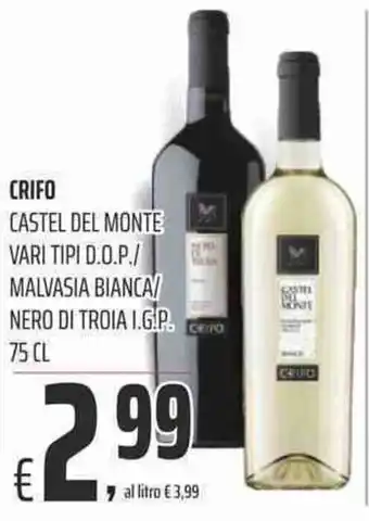 Coop Crifo Castel del Monte 75cl offerta