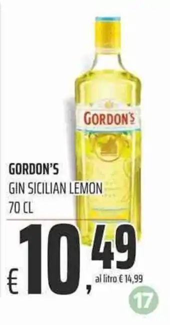 Coop Gordon's Gin Sicilian Lemon 70cl offerta
