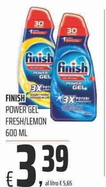 Coop Finish Power Gel Fresh/Lemon 600ml offerta