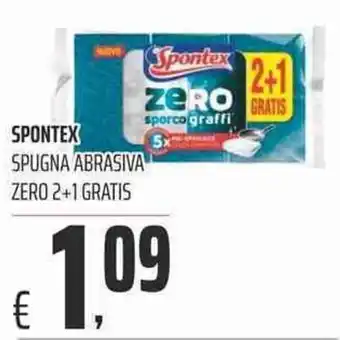 Coop Spontex Spugna Abrasiva Zero 2+1 Gratis offerta