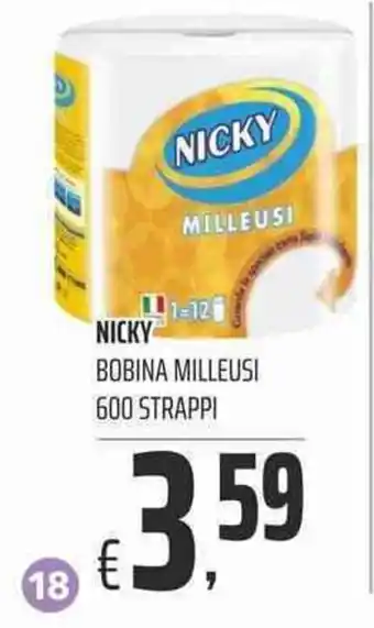 Nicky Milleusi Bobina 600 Strappi
