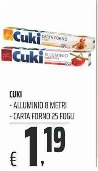 Coop Cuki Alluminio 7 Metri o Carta Forno 25 Fogli offerta