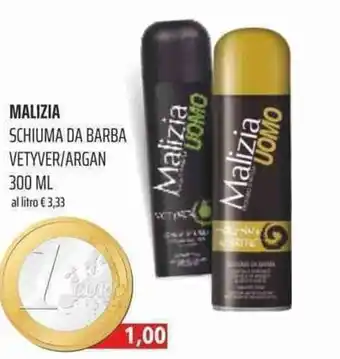 Coop Malizia Schiuma da Barba Vetyver/Argan 300ml offerta