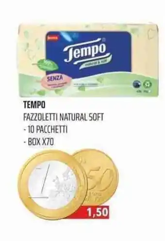 Coop Tempo Natural Soft Fazzoletti 10 pacchetti, Box x70 offerta