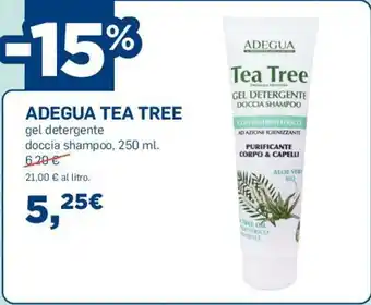 Coop Adegua Tea Tree Gel detergente doccia shampoo 250ml offerta