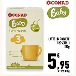 Conad Superstore Conad latte in polvere crescita 3 offerta