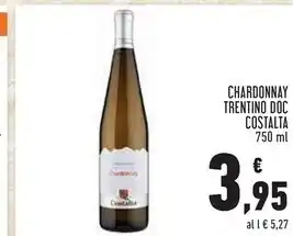 Conad Costalta chardonnay trentino doc offerta