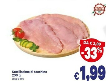 A&O Fior di scelta Sottilissime Di Tacchino 200 G offerta