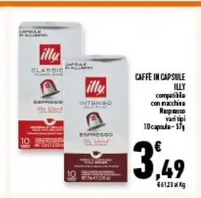 Conad Superstore Illy caffe in capsule offerta
