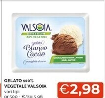 Mercatò Valsoia gelato 100 % vegetale offerta