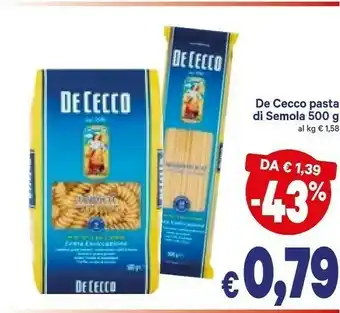 A&O De Cecco Pasta Di Semola Fusilli/ Spaghetti 500 G offerta