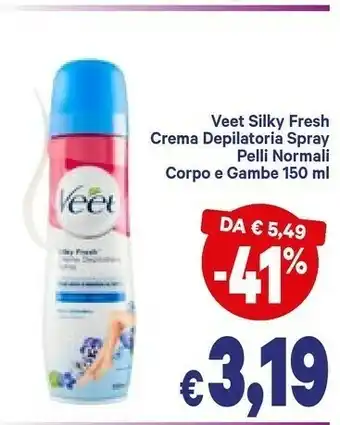 A&O Veet Silky Fresh Crema Depilatoria Spray Pelli Normali Corpo E Gambe offerta